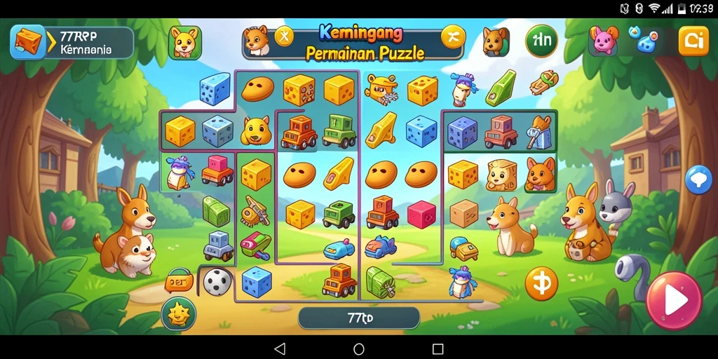Screenshot gameplay 77RP menampilkan tantangan Puzzle yang menarik.