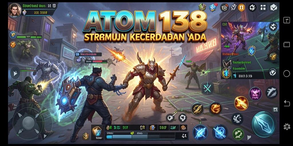 Tangkapan layar ATOM138 menampilkan intensitas pertempuran strategis.