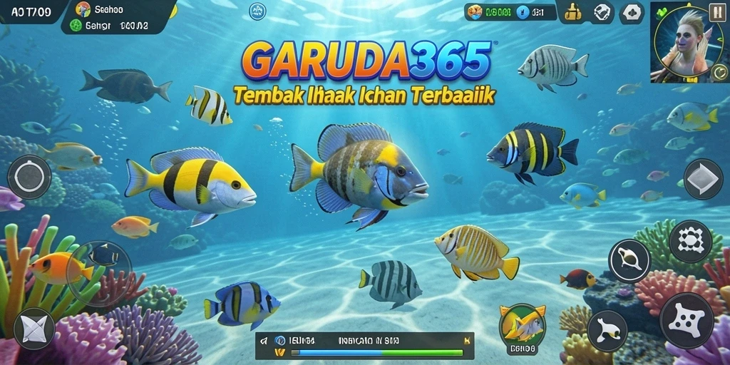 Tampilan menarik dari gameplay GARUDA365 saat berburu ikan.
