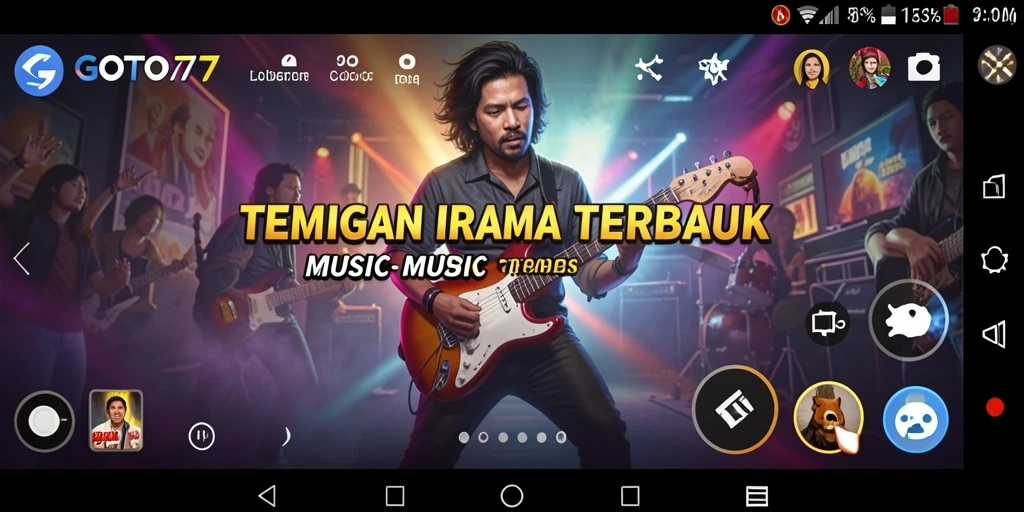 Tampilan gameplay GOTO77 dengan berbagai fitur musik interaktif.