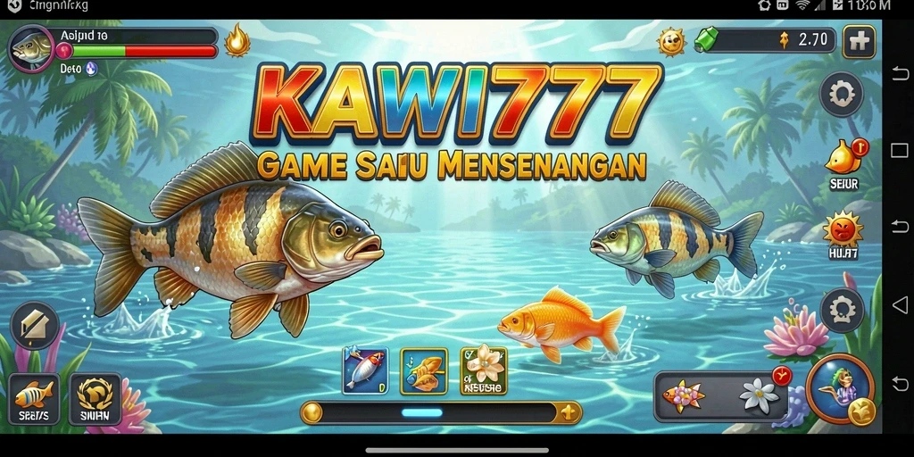 Gameplay KAWI777 yang seru saat memancing di laut.