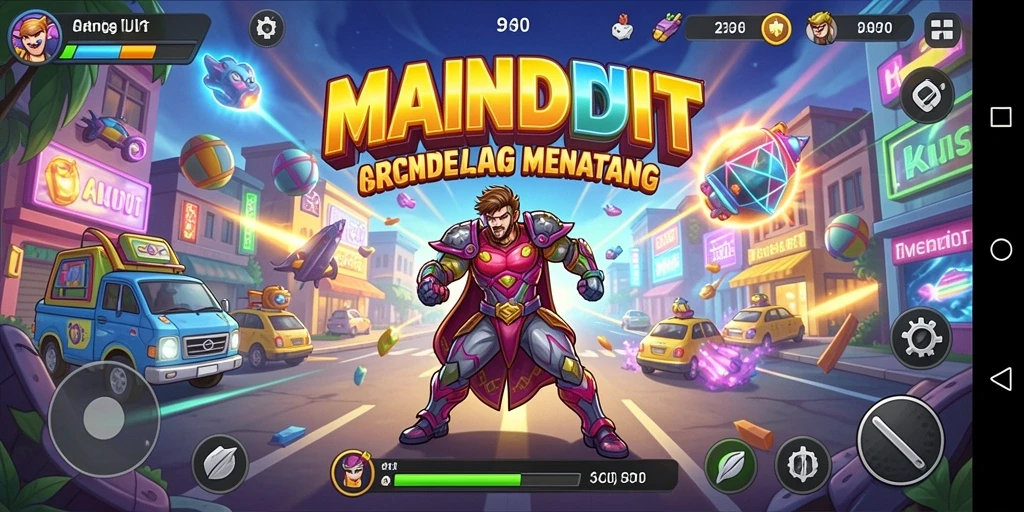 Tampilan gameplay seru MAINDUIT dengan berbagai tantangan.