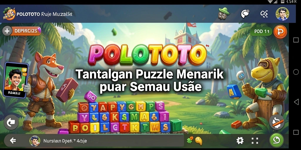 Tampilan gameplay menarik dari POLOTOTO saat menyusun puzzle.