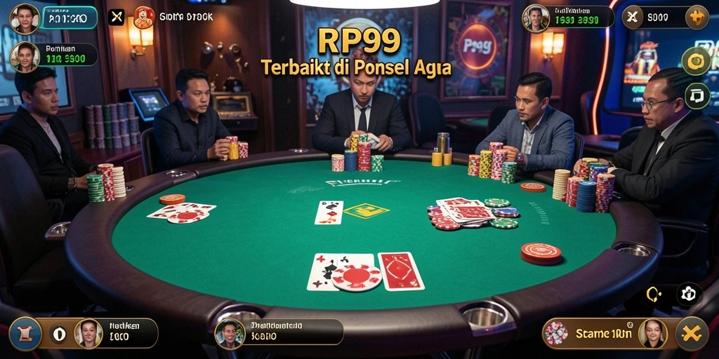 Gameplay Poker yang seru dan menegangkan di RP99.