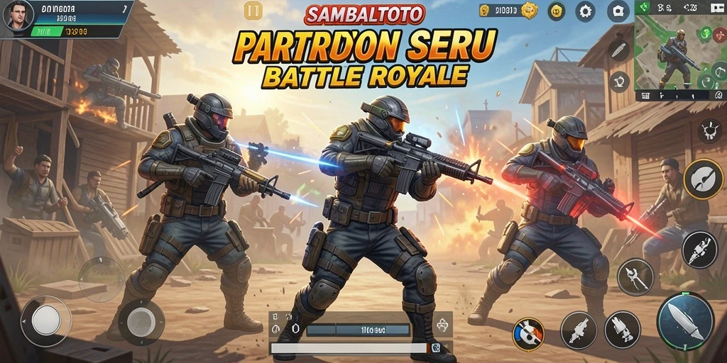 Tampilan seru dari permainan Battle Royale SAMBALTOTO.