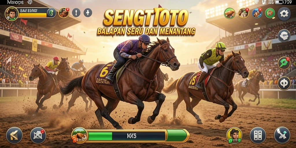 Tampilan seru gameplay balapan di SENGTOTO.