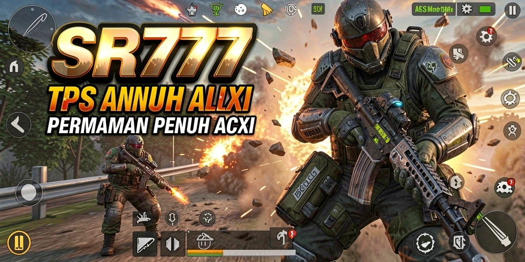 Tampilan aksi mendebarkan dalam gameplay SR777.